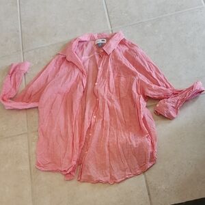 Old Navy Pink Gingham Shirt